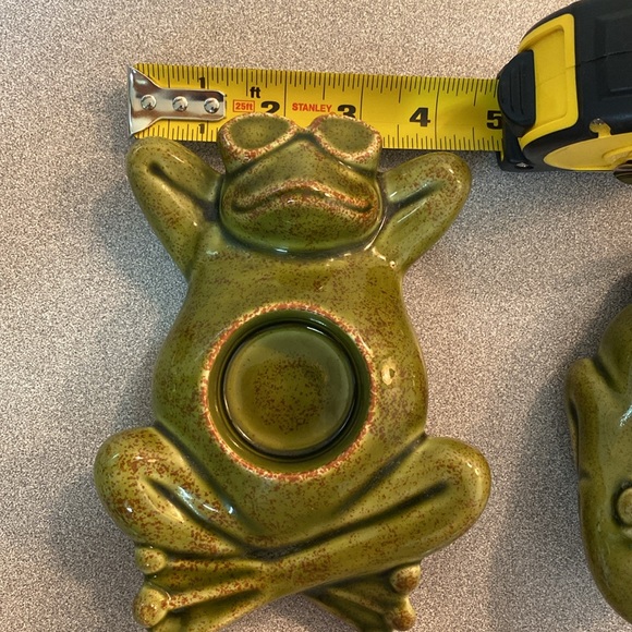 Partylite - pair of frog tea lite candle holders. - Picture 6 of 9